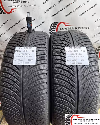 2 PNEUMATICI 225/55 R18 MICHELIN INVERNALI 75%