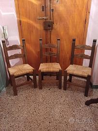 Sedie  interamente fatte a mano (anni "80)