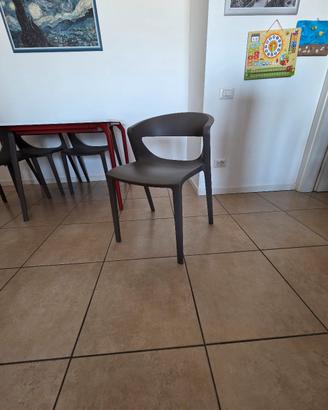 4 sedie kastel design polipropilene