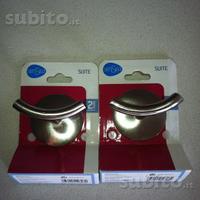 2 Appendi abito da bagno acciaio lucido