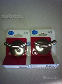 2 Appendi abito da bagno acciaio lucido