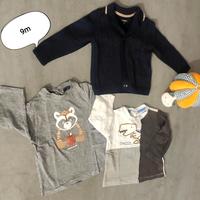 Set maglione e magliette 9 mesi