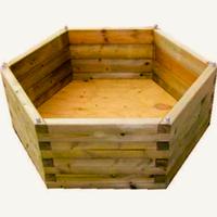 Fioriera in vero legno, larghezza 1 metro