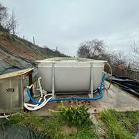 Piscina fuori terra 6,20 x 2,40 m con accessori