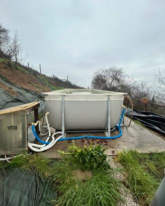 Piscina fuori terra 6,20 x 2,40 m con accessori