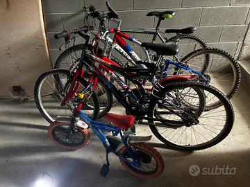Lotto 4 biciclette usate