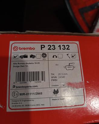 Pastiglie freni anteriori Brembo per  Giulietta 