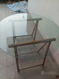 Tavolo  Vetro Diametro 114,5 . Sp. mm 12