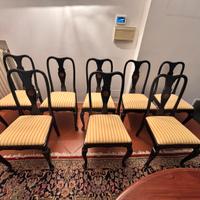 10 sedie classiche, fatte da tappezziere imbottite