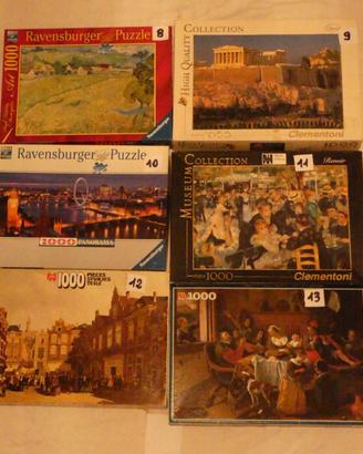 puzzle da 500, 1000, 1500 pz varie marche