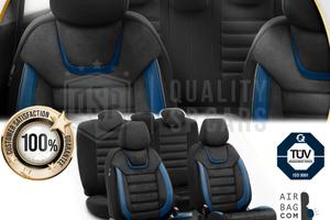 COPRISEDILI per Bmw Serie 1 Scamosciato Pelle Blu
