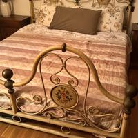 Letto matrimoniale in ferro battuto + materasso
