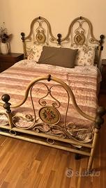 Letto matrimoniale in ferro battuto + materasso