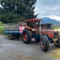 Trattore Same Drago e rimorchio/carro agricolo