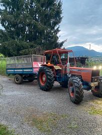 Trattore Same Drago e rimorchio/carro agricolo