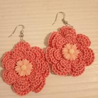 orecchini handmade fiore 