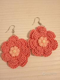 orecchini handmade fiore 