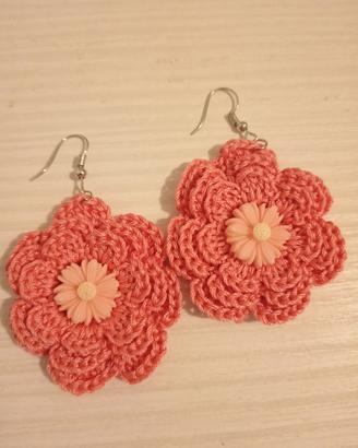 orecchini handmade fiore 