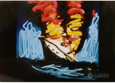 Tecnica mista su foto di Mario Schifano