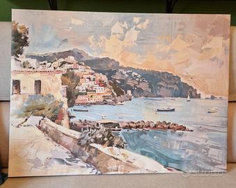 stampa su tela 100x75 storie di Positano