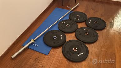 Bilanciere olimpionico 20Kg e panca piana standard