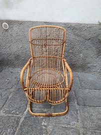 poltrona In bambù Tito Agnoli 
