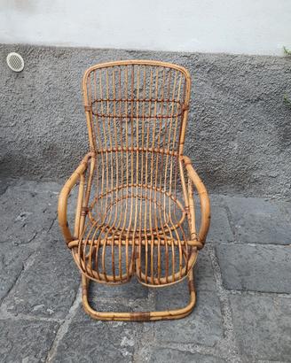 poltrona In bambù Tito Agnoli 