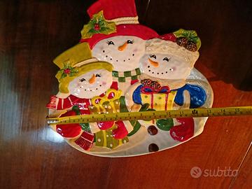 piatto natalizio dipinto a mano natale 