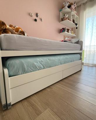 Letto rialzato doppio sovrapposto marca Nidi