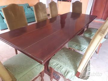 Fratino artigianale d'epoca con 8 sedute