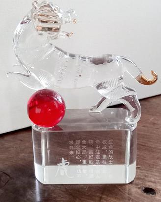 Scultura vintage, segno zodiacale della Tigre 