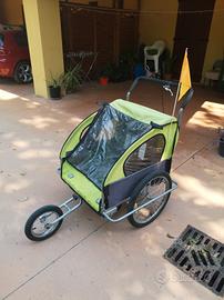 rimorchio carretto porta bambini per bici