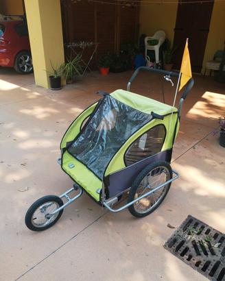 rimorchio carretto porta bambini per bici