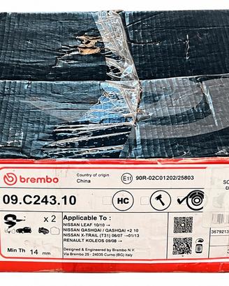 TITOLO DISCO FRENO BREMBO – 09.C243.10 – ANTERIORE