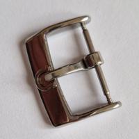 Fibbia in acciaio lucido 18 mm per Omega
