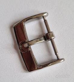 Fibbia in acciaio lucido 18 mm per Omega