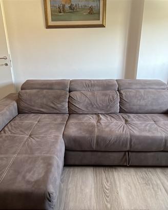 Divano letto angolare con chaise longue