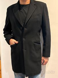 Cappotto da uomo nero Trussardi taglia 50