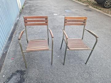 Sedie vintage in legno e metallo