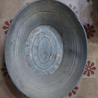 Antica bagnarola tinozza grande in lamiera zincata