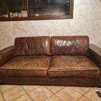 divano in pelle vintage