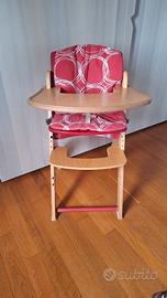 Seggiolone in legno Pali Pappy-Re + Accessori
