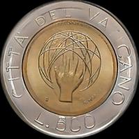 Moneta 500 lire Vaticano rara