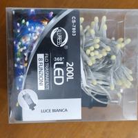 luci natale 200 led + trasformatore 2 pin 31v 3.8w