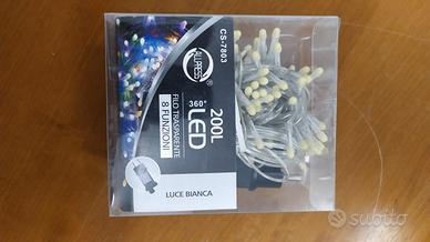 luci natale 200 led + trasformatore 2 pin 31v 3.8w