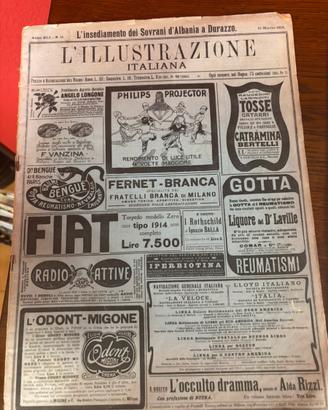 Lotto 4 riviste l’illustrazione italiana 1914