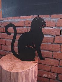 Picchetto In Metallo Gatto Nero