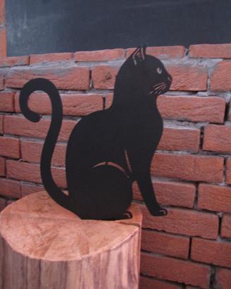 Picchetto In Metallo Gatto Nero