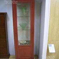 Vetrina 1 porta in legno laccata rossa