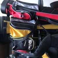 2 sacche da golf complete di mazze  per bamb